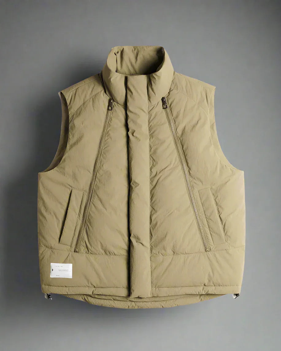 Snug Cotton Zipper Vest - winter vest - Snug Cotton Zipper Vest for Winter Wear