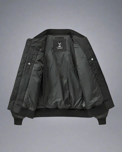 Snug Patchwork Bomber Jacket -  black jacket - Snug Patchwork Bomber Jacket for Urban Style