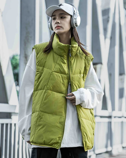 Snug Winter Vest with Zipper -  duck down vest - Snug Winter Vest with Zipper for Comfort