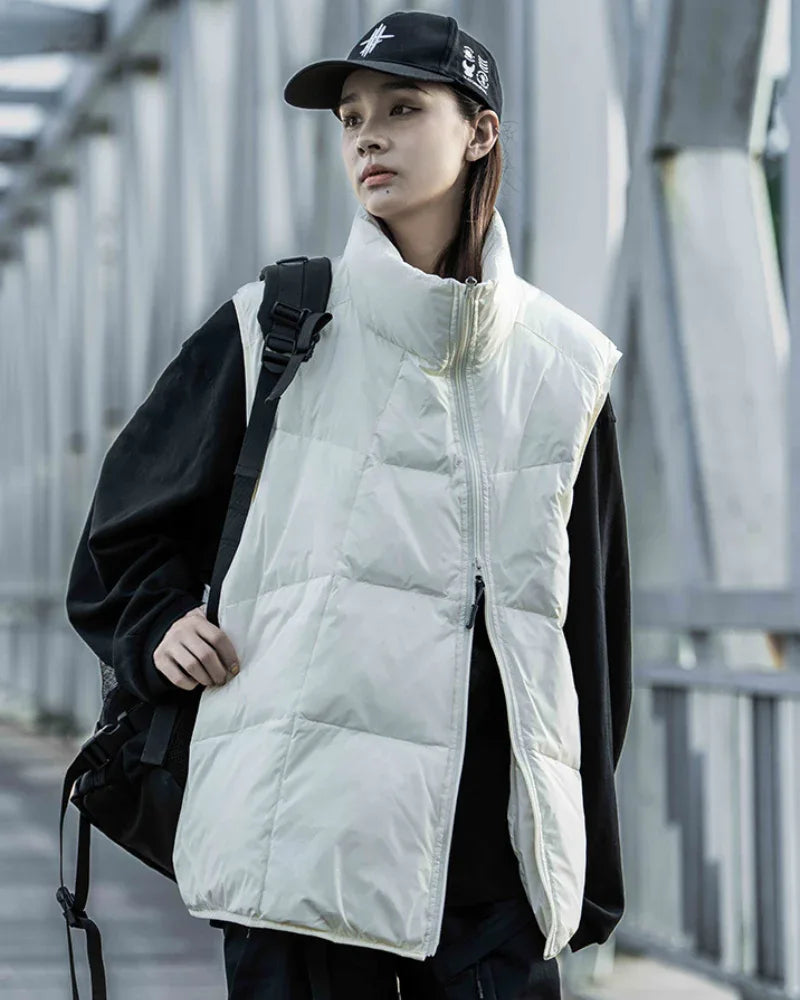 Snug Winter Vest with Zipper -  puffer vest - Snug Winter Vest with Zipper for Comfort