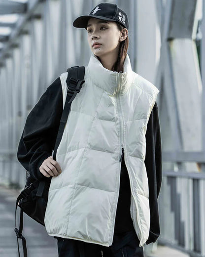 Snug Winter Vest with Zipper -  puffer vest - Snug Winter Vest with Zipper for Comfort