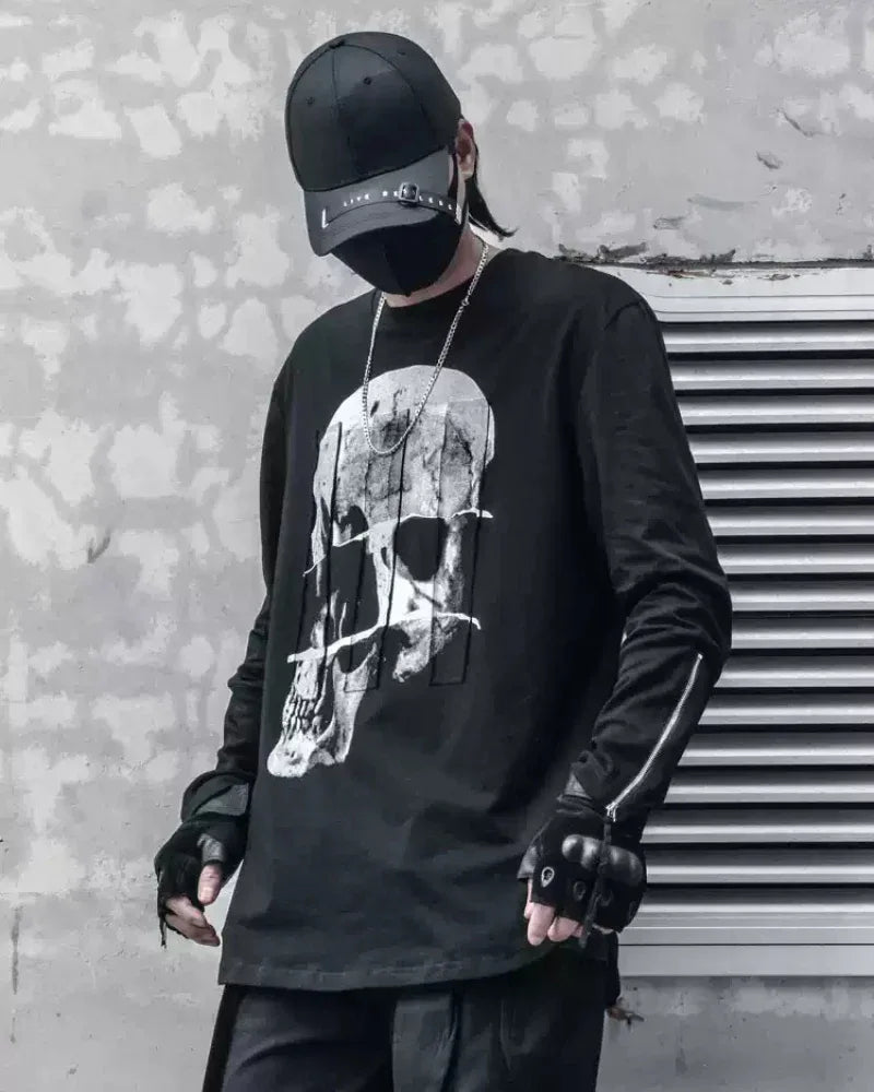 Spooky Skeleton Long Sleeve Shirt - skeleton shirt - Spooky Skeleton Long Sleeve Shirt for Street Style