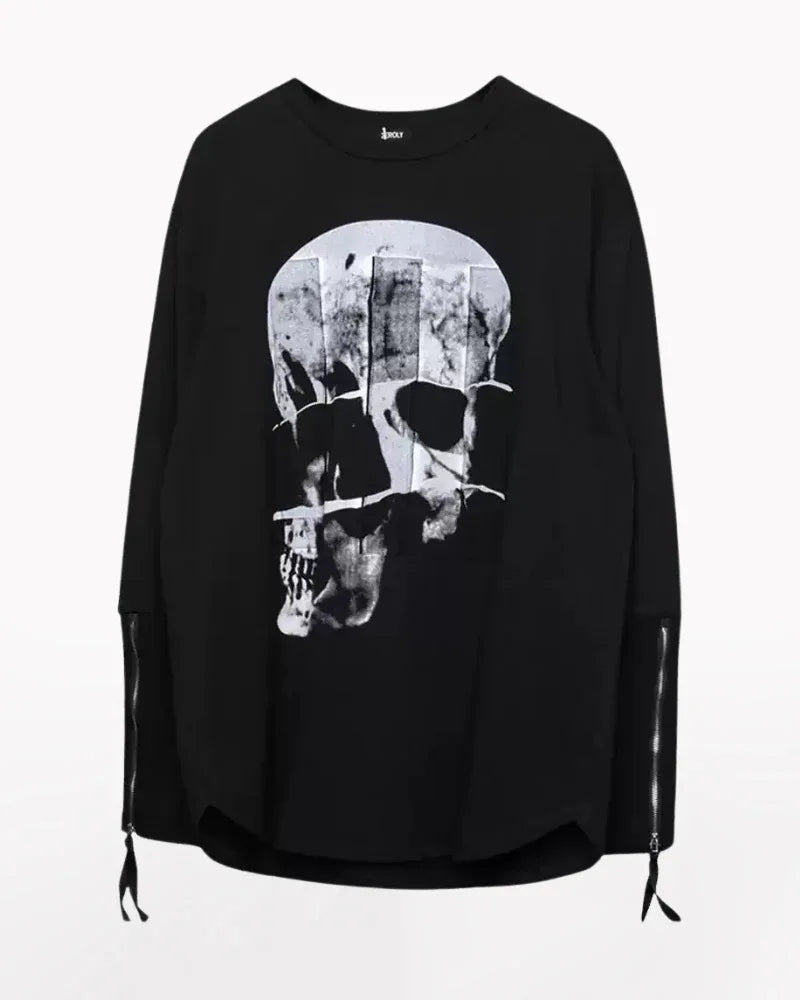 Spooky Skeleton Long Sleeve Shirt -  streetwear - Spooky Skeleton Long Sleeve Shirt for Street Style