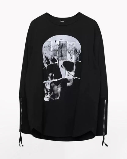 Spooky Skeleton Long Sleeve Shirt -  streetwear - Spooky Skeleton Long Sleeve Shirt for Street Style