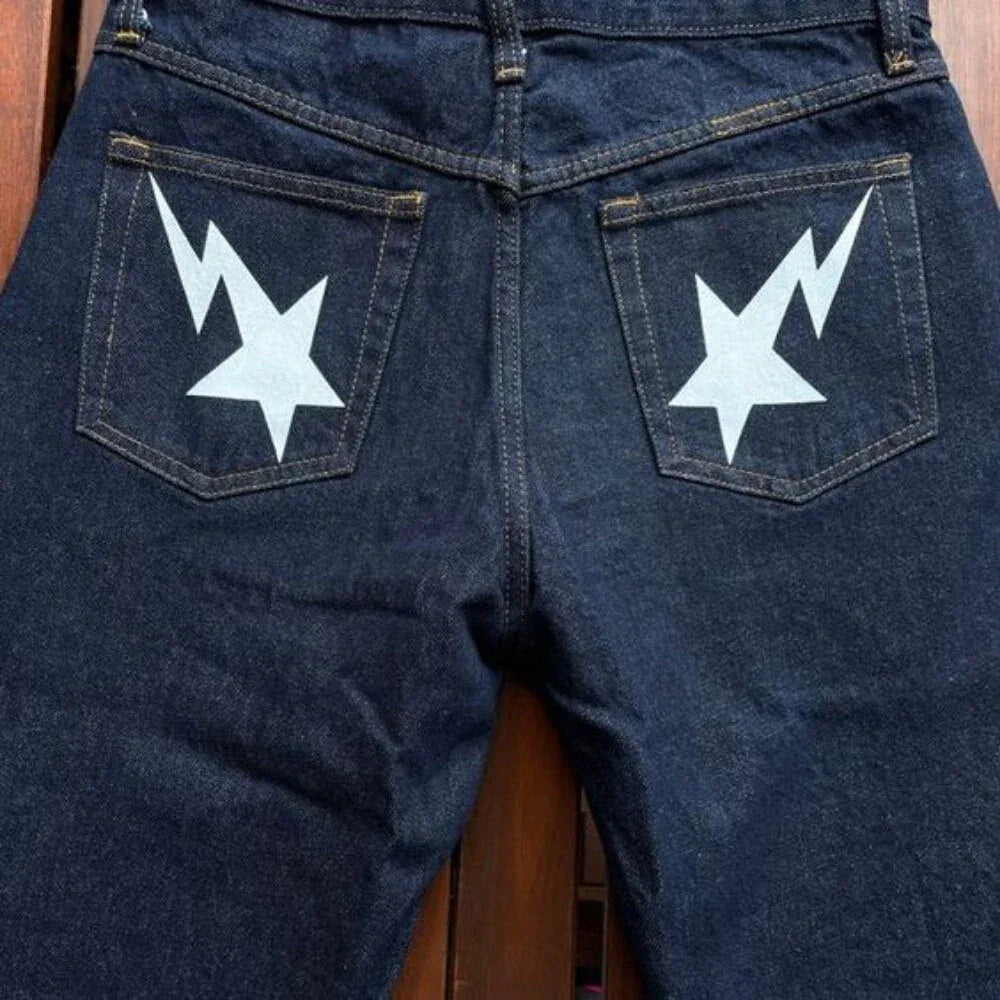 Star Butt Jeans - star jeans - Y2K Streetwear Star Butt Jeans for Unique Style
