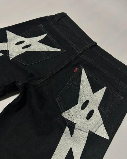 Star Butt Jeans -  streetwear - Y2K Streetwear Star Butt Jeans for Unique Style