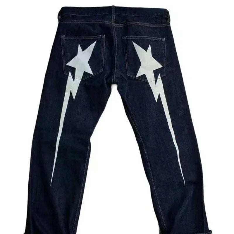 Star Butt Jeans -  versatile styling options - Y2K Streetwear Star Butt Jeans for Unique Style