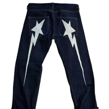 Star Butt Jeans -  versatile styling options - Y2K Streetwear Star Butt Jeans for Unique Style