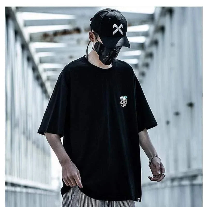 Statement-Making Graphic Big Tee - unique graphic designs - Graphic Big Tee with Japanese Aesthetic Design