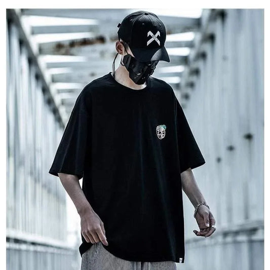 Statement-Making Graphic Big Tee - unique graphic designs - Graphic Big Tee with Japanese Aesthetic Design