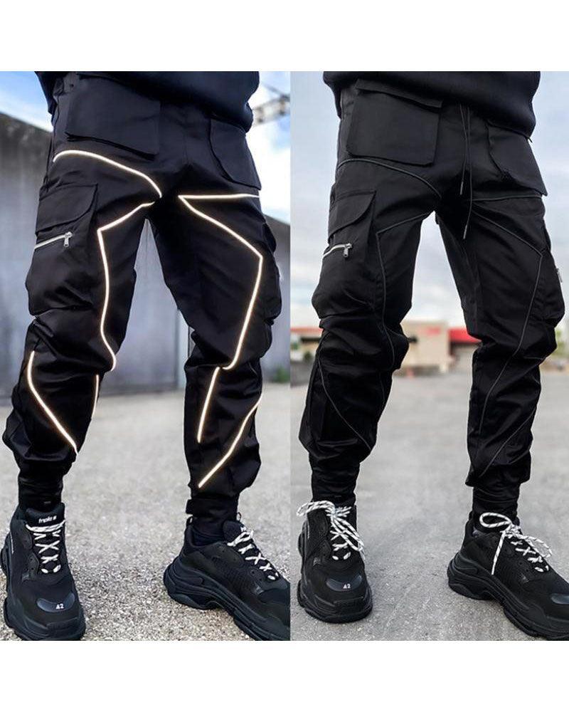 Stealth Reflective Tactical Cargo -  adjustable cargo pants - Reflective Tactical Cargo Pants for Men