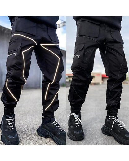 Stealth Reflective Tactical Cargo -  adjustable cargo pants - Reflective Tactical Cargo Pants for Men