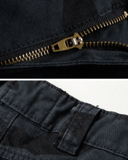 Stealthy Black Camo Cargo Trousers -  futuristic design - Black Camo Cargo Trousers for Everyday Adventure