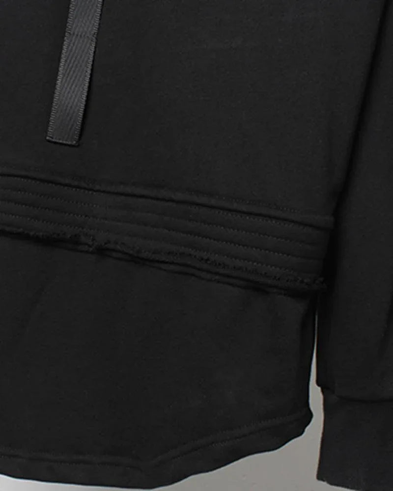 Stealthy Black Ninja Hoodie -  techwear jacket - Stealthy Black Ninja Hoodie for Daily Urban Wear