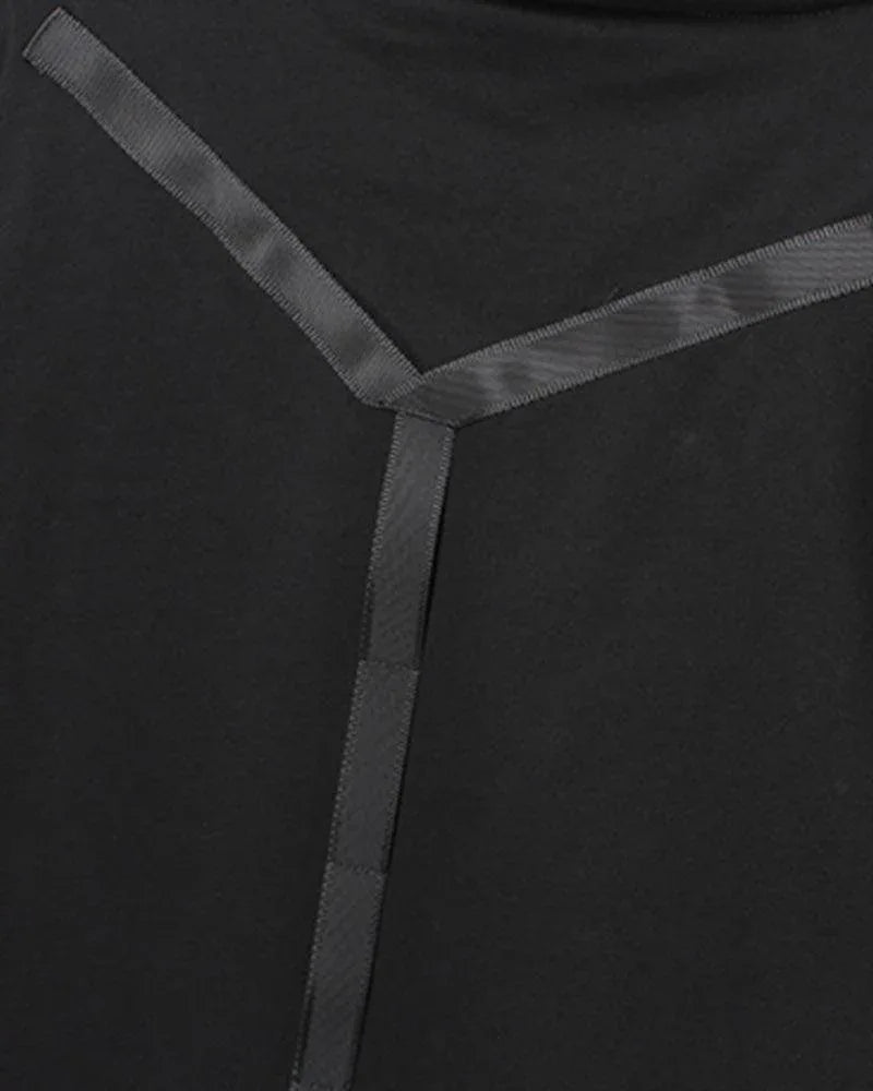 Stealthy Black Ninja Hoodie -  urban fashion - Stealthy Black Ninja Hoodie for Daily Urban Wear