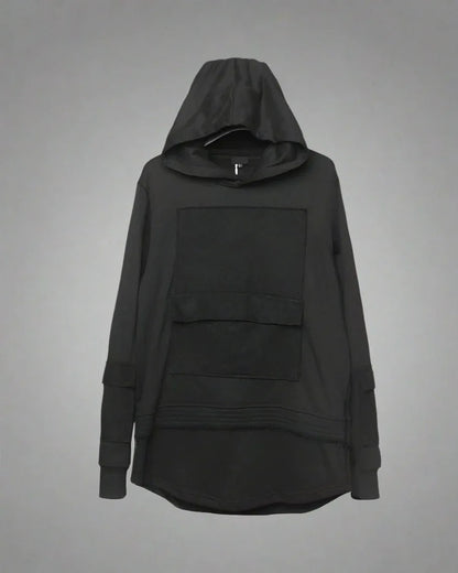 Stealthy Black Ninja Hoodie -  urban fashion - Stealthy Black Ninja Hoodie for Daily Urban Wear