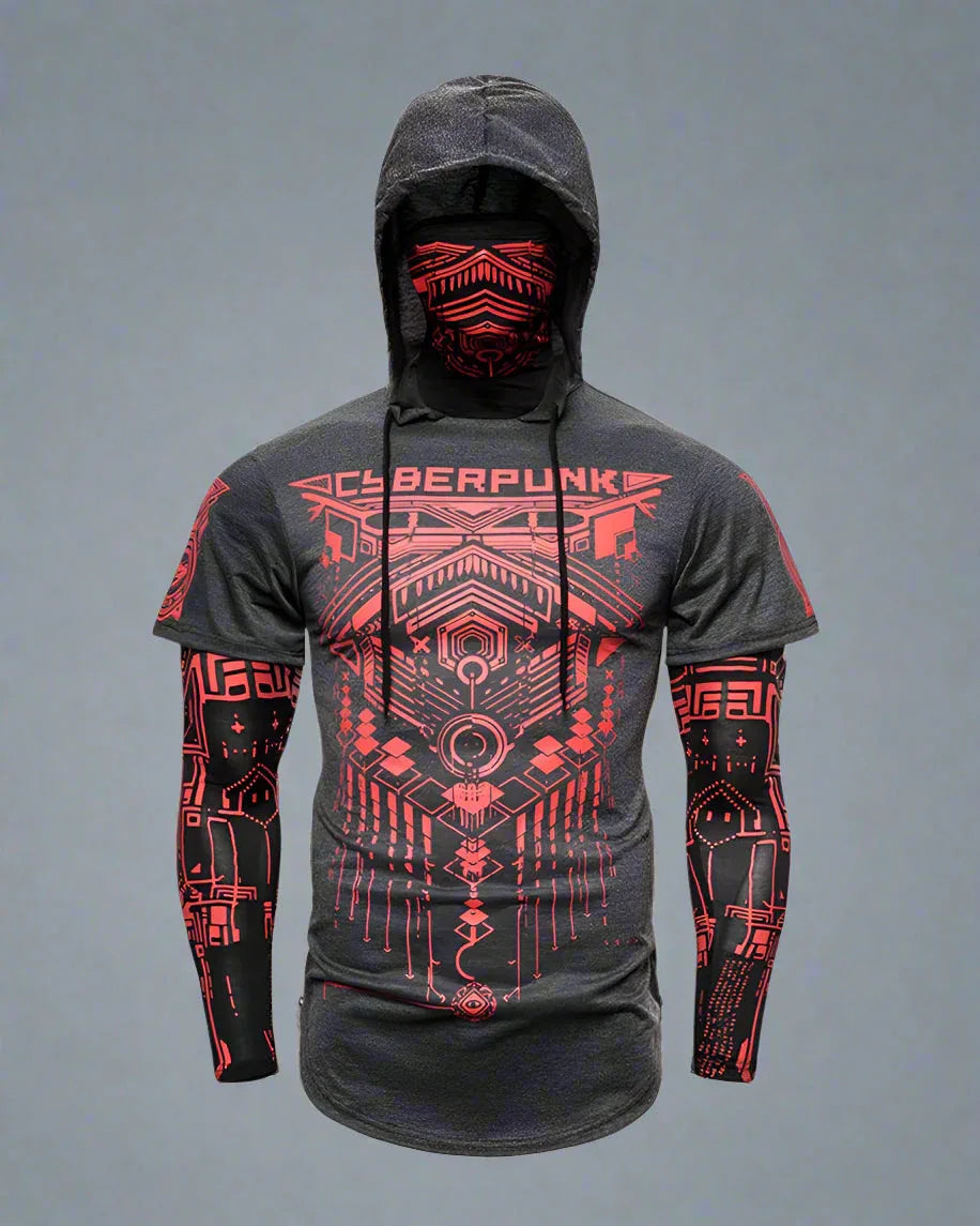 Stealthy Ninja Mask Hoodie -  adjustable hood - Stylish Stealthy Ninja Mask Hoodie for All