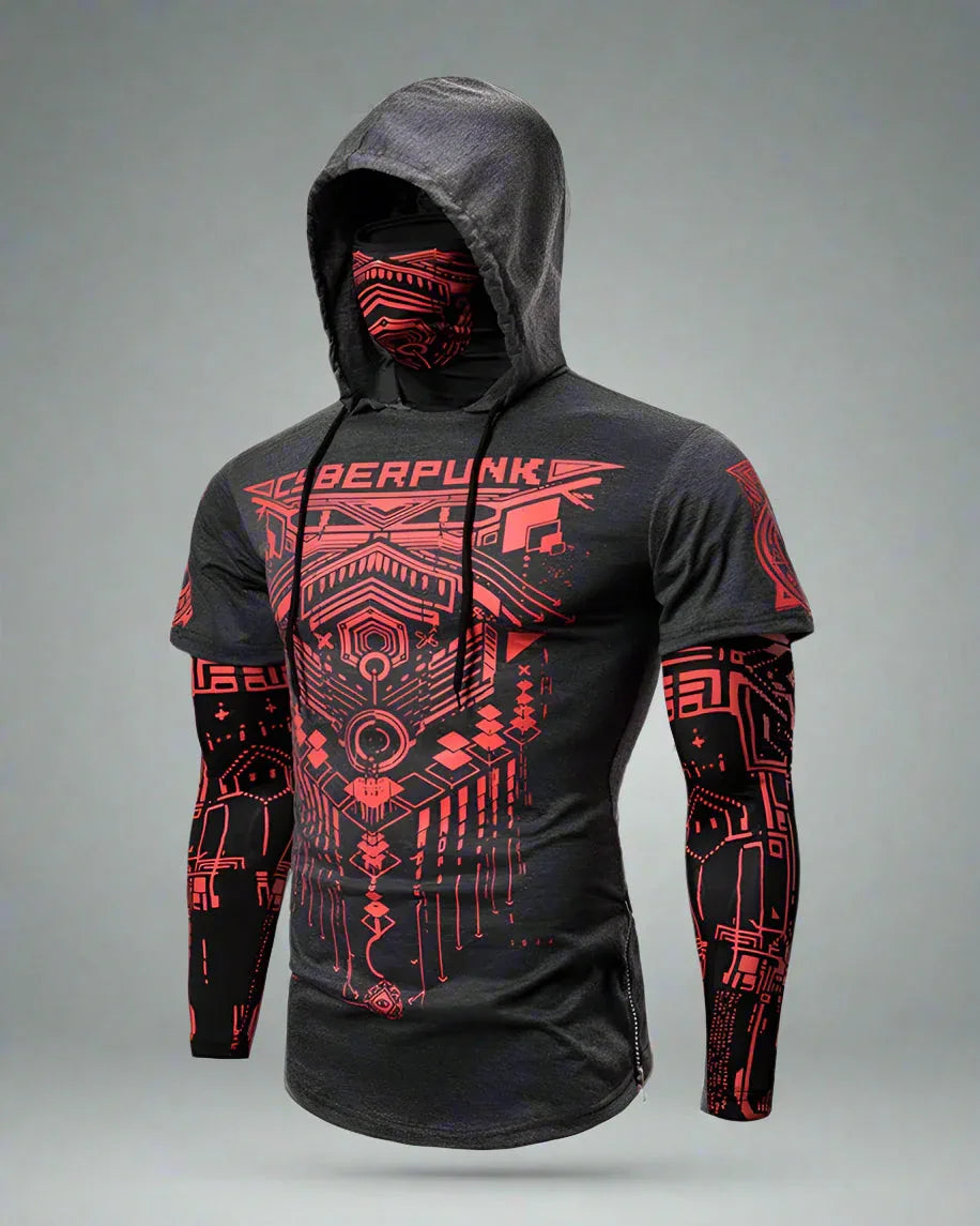 Stealthy Ninja Mask Hoodie -  comfortable wear - Stylish Stealthy Ninja Mask Hoodie for All
