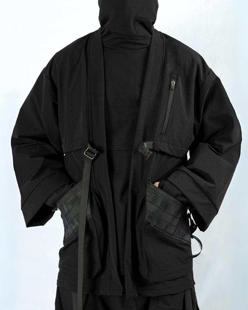 Stealthy Urban Tech Kimono -  comfortable everyday wear - Waterproof Urban Tech Kimono for Style and Comfort