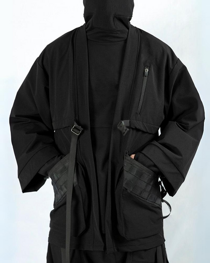 Stealthy Urban Tech Kimono -  comfortable everyday wear - Waterproof Urban Tech Kimono for Style and Comfort