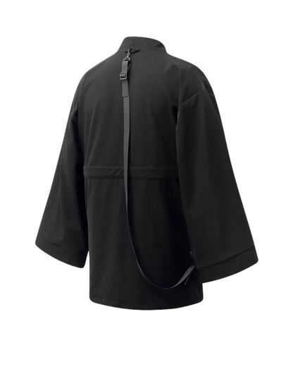 Stealthy Urban Tech Kimono -  stylish techwear - Waterproof Urban Tech Kimono for Style and Comfort