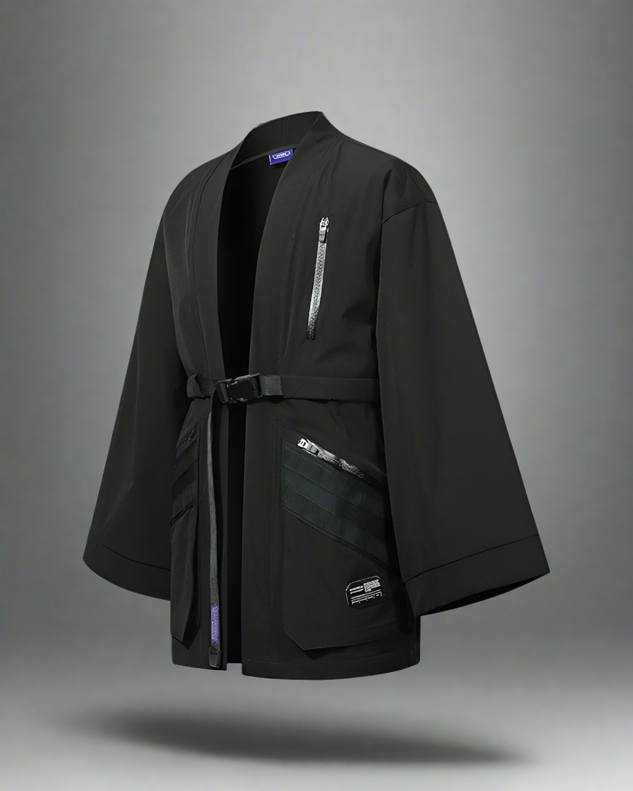 Stealthy Urban Tech Kimono - techwear - Waterproof Urban Tech Kimono for Style and Comfort