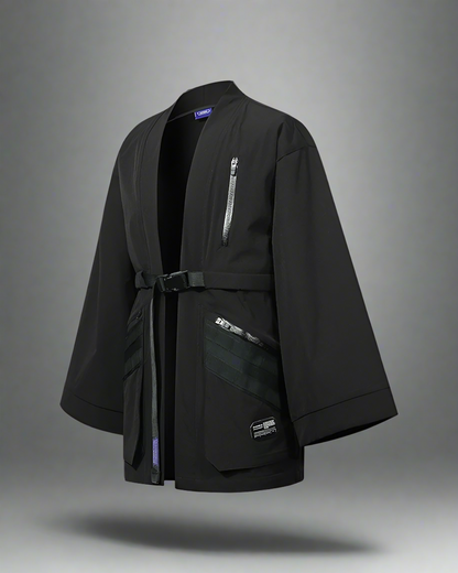 Stealthy Urban Tech Kimono - techwear - Waterproof Urban Tech Kimono for Style and Comfort