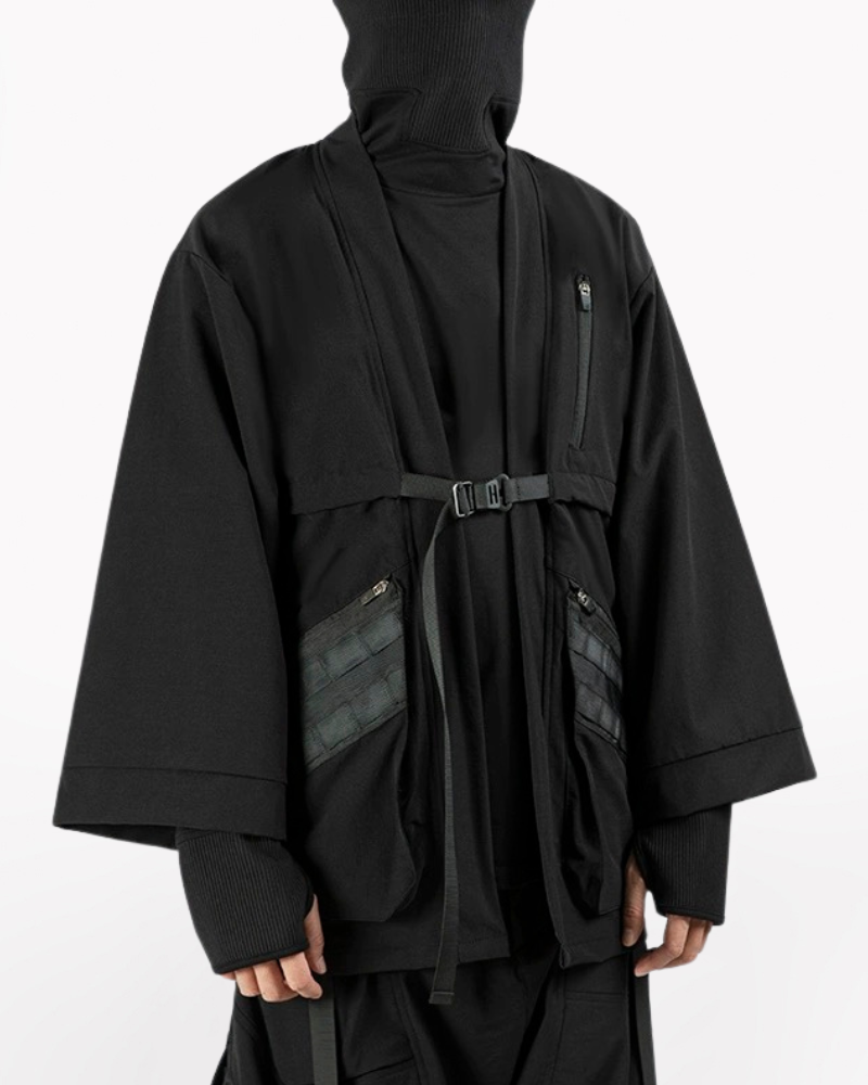 Stealthy Urban Tech Kimono - waterproof kimono - Waterproof Urban Tech Kimono for Style and Comfort