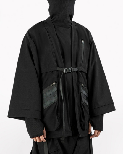 Stealthy Urban Tech Kimono - waterproof kimono - Waterproof Urban Tech Kimono for Style and Comfort
