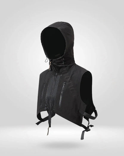 Stealthy Versatile Hooded Vest - all weather vest - Hooded Vest for All-Weather Versatility and Comfort