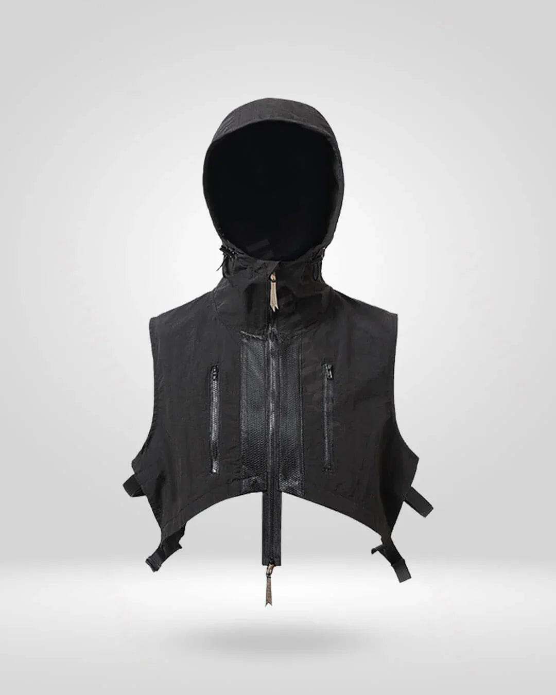 Stealthy Versatile Hooded Vest -  casual wear - Hooded Vest for All-Weather Versatility and Comfort