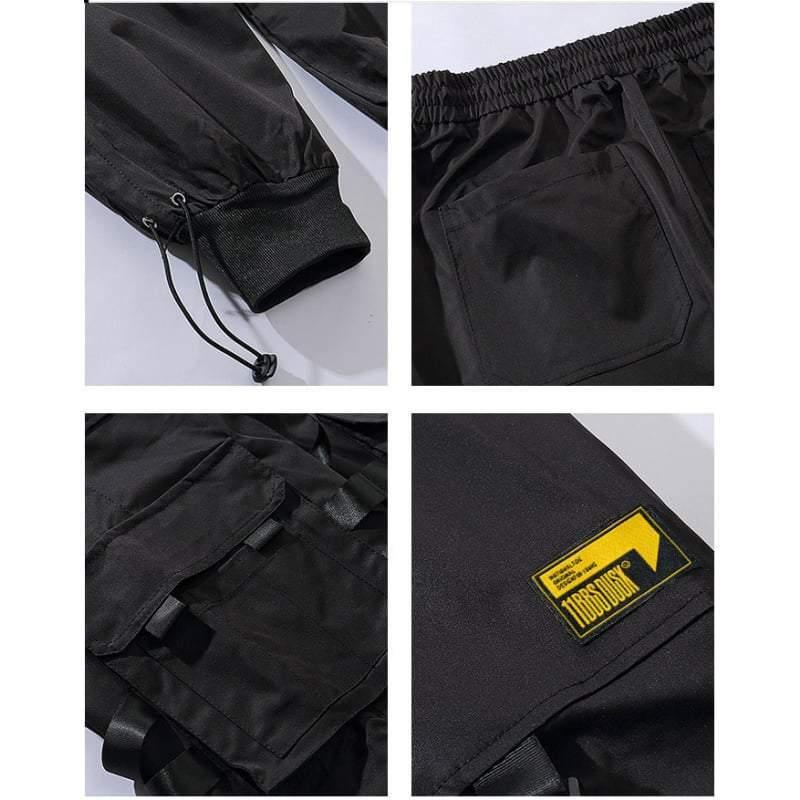 Chic Black Cargo Joggers