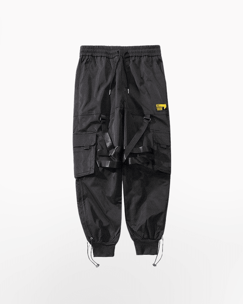 Chic Black Cargo Joggers