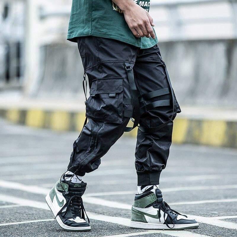 Chic Black Cargo Joggers