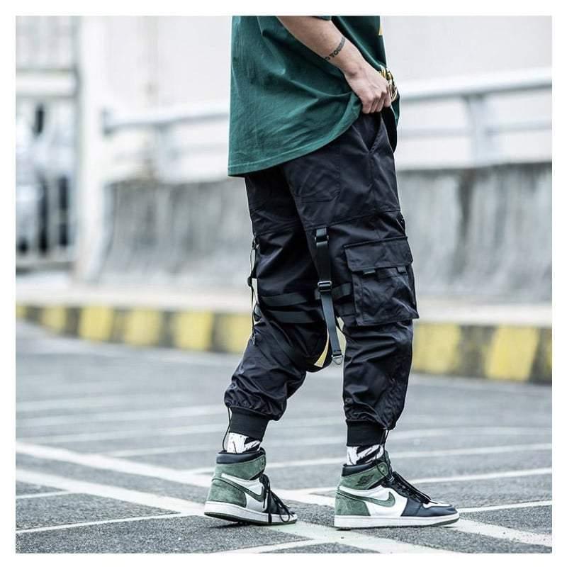 Chic Black Cargo Joggers