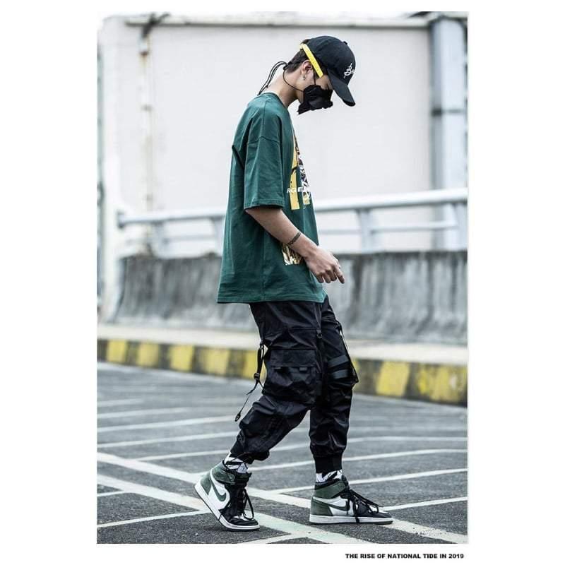 Chic Black Cargo Joggers