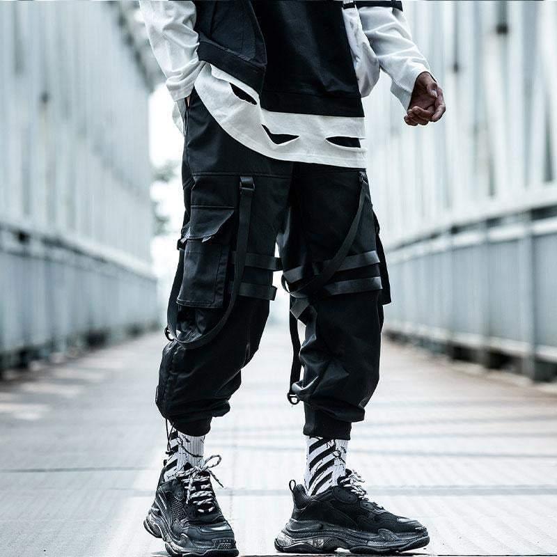 Chic Black Cargo Joggers