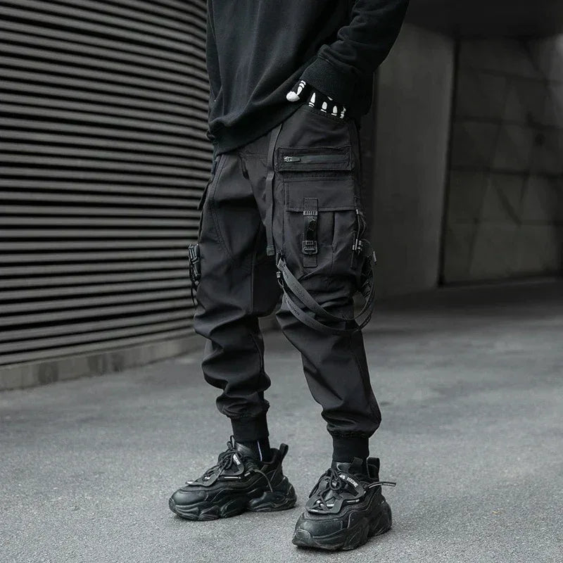 Strappy Black Pants for Style -  cargo pants - Stylish Strappy Black Pants for Every Occasion