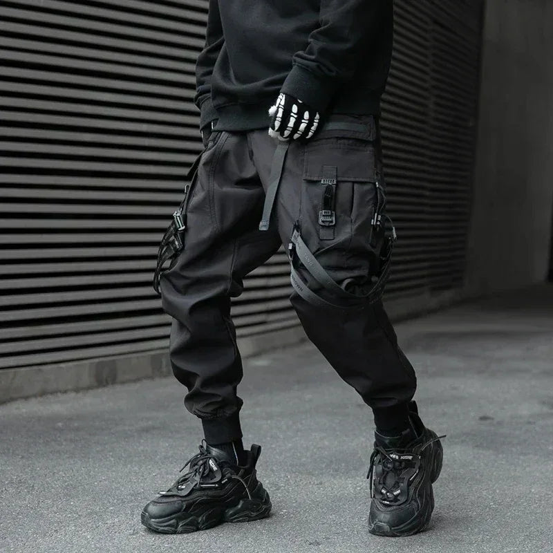 Strappy Black Pants for Style -  military style pants - Stylish Strappy Black Pants for Every Occasion