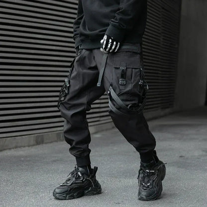 Strappy Black Pants for Style -  military style pants - Stylish Strappy Black Pants for Every Occasion