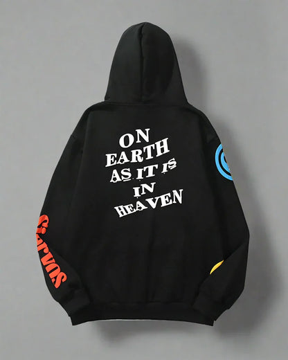 Street Art Inspiration Hoodie -  black and gray hoodie - Urban Techwear Hoodie for Everyday Comfort