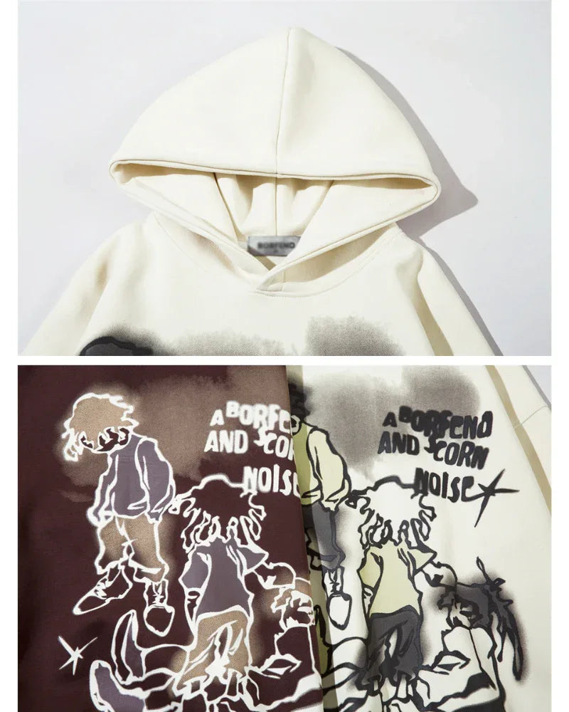 Street Art Love Hoodie -  polyester cotton spandex - Stylish Street Art Love Hoodie for Everyday Wear