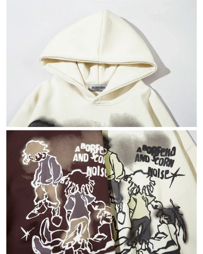 Street Art Love Hoodie -  polyester cotton spandex - Stylish Street Art Love Hoodie for Everyday Wear