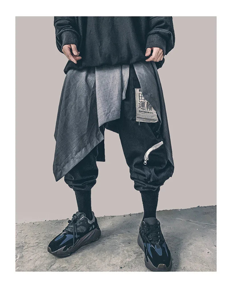 Street-Style Harem Trousers - hip-hop fashion - Urban Layered Harem Trousers for Street Style