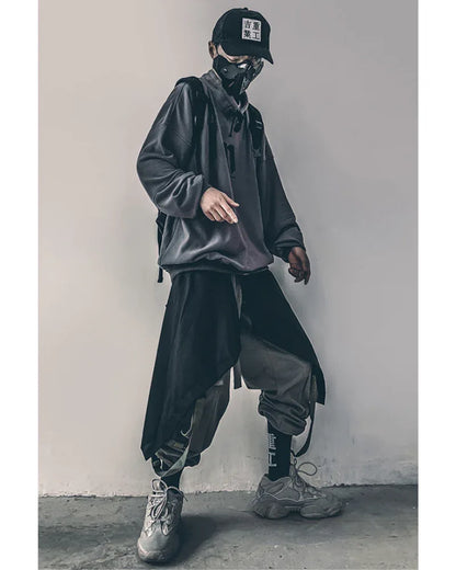 Street-Style Harem Trousers -  layered harem pants - Urban Layered Harem Trousers for Street Style