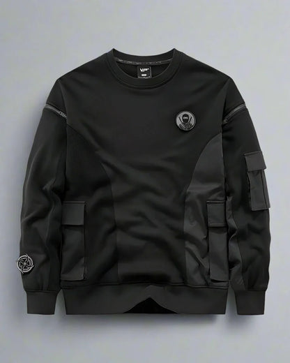 Street Warrior Crewneck Sweatshirt - crewneck - Street Warrior Crewneck Sweatshirt in Black