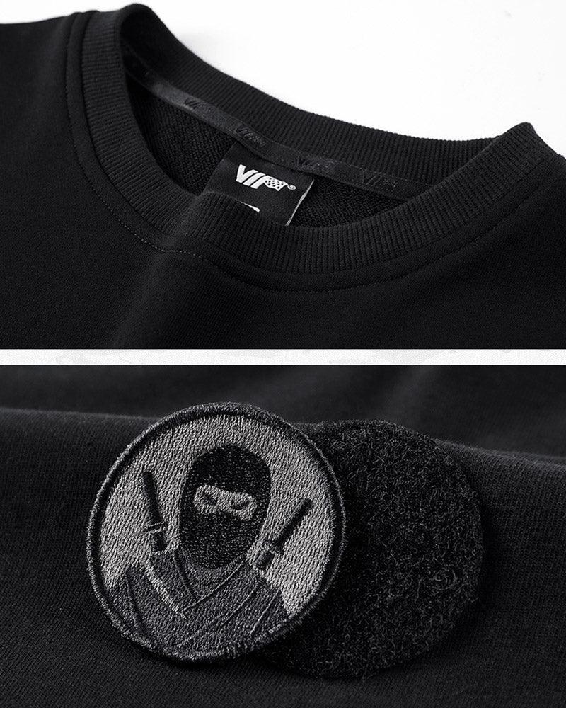 Street Warrior Crewneck Sweatshirt -  streetwear - Street Warrior Crewneck Sweatshirt in Black