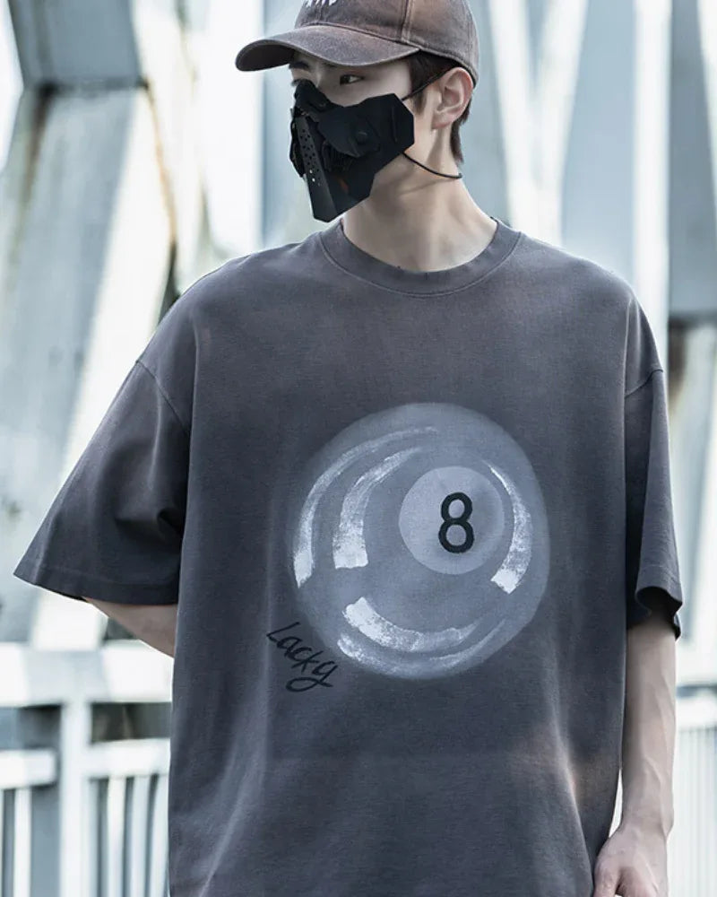 Striking Graphic T-Shirt -  black and gray t-shirt - Bold Graphic T-Shirt for Versatile Style