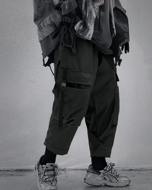 Stylish Black Ankle Cargoes - black cargoes - Stylish Black Ankle Cargoes for Everyday Wear