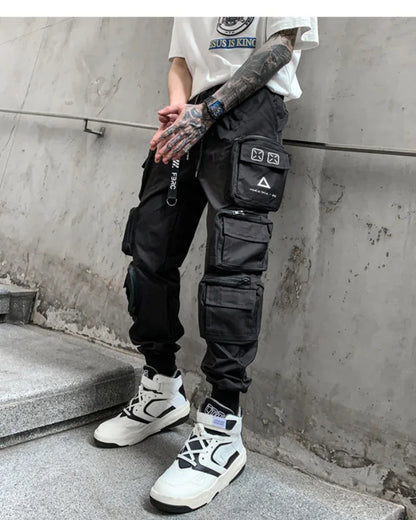 Stylish Black Cargo Trousers -  comfortable outdoor trousers - Stylish Black Cargo Trousers for Versatile Wear